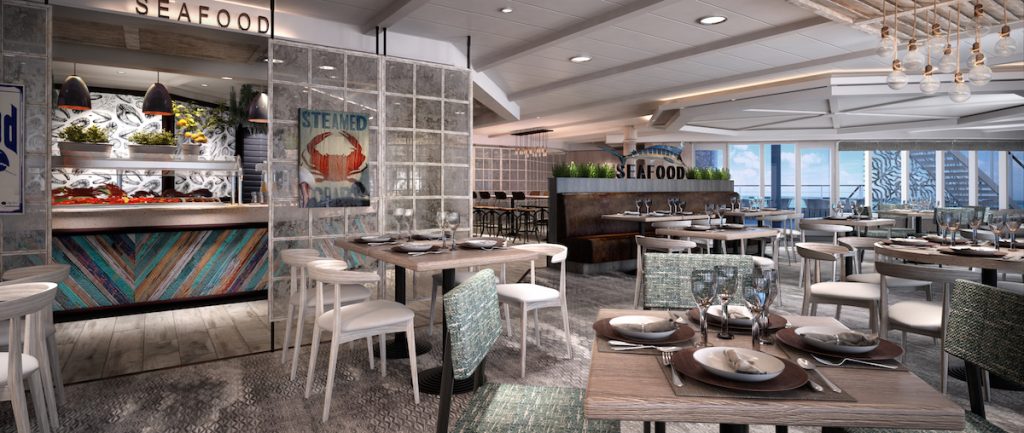 Caribbean Princess' seafood counter.
