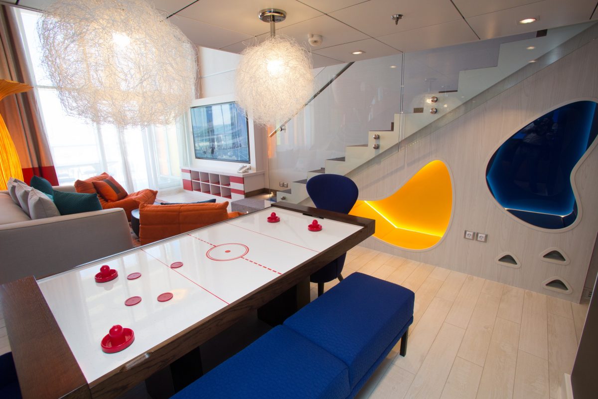 Launch of Symphony of the Seas, Royal Caribbean International's newest and largest ship.Ultimate Family Suite.
