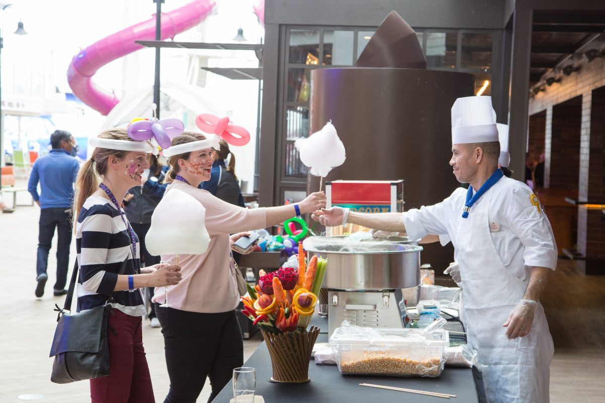Launch of Symphony of the Seas, Royal Caribbean International's newest and largest ship.Fair on Boardwalk