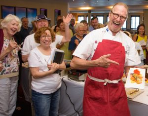 Chef Michael Nischan demonstrates a delicious dish.
