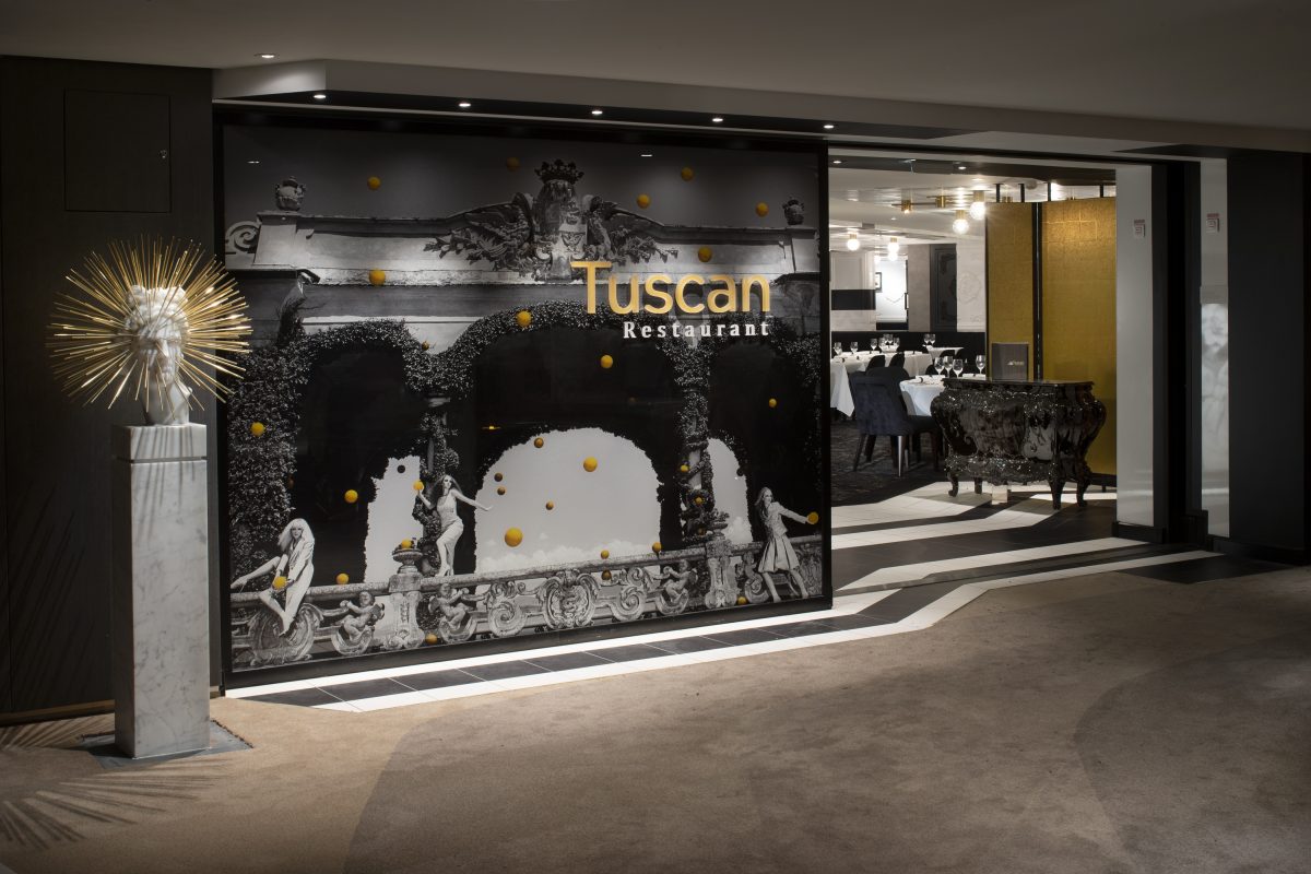 Tuscan Restaurant Entrance - Deck 3 Aft Starboard
Celebrity EDGE v- Celebrity Cruises