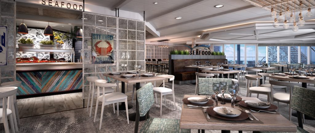 Caribbean Princess' seafood counter.