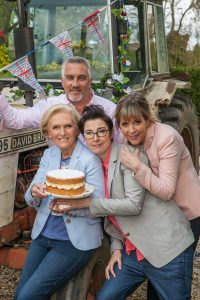 Paul Hollywood, Mary Berry, Sue Perkins and Mel Giedroyc of the Great British Bake-Off