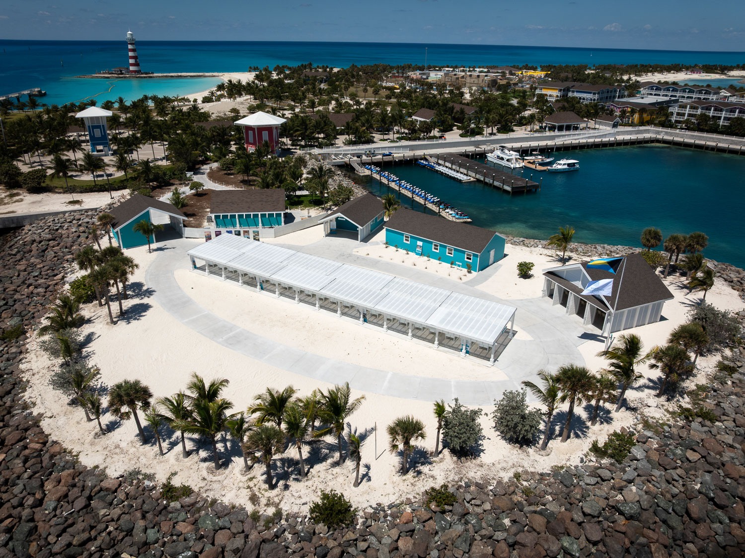 Aerial View of Marine Conservation Center at Ocean Cay credit Simone Piccoli