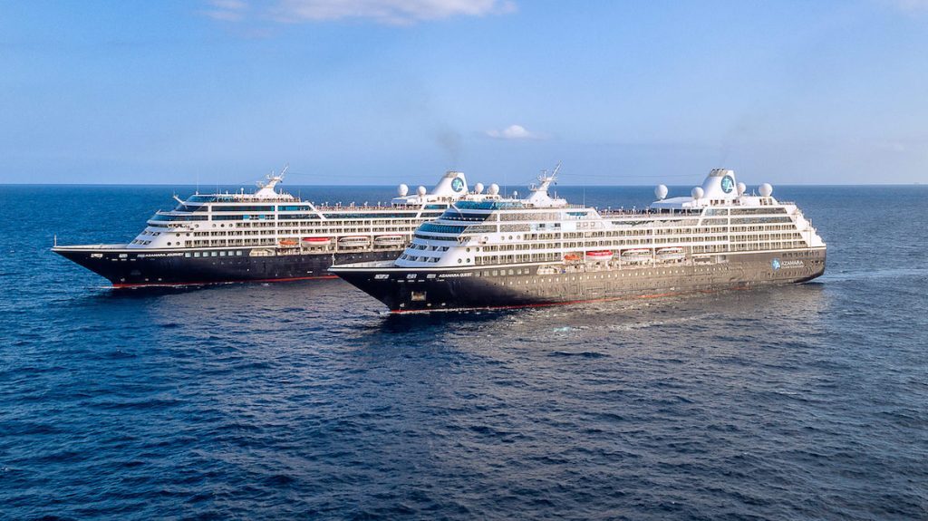 Azamara's sister ships meet in Barcelona