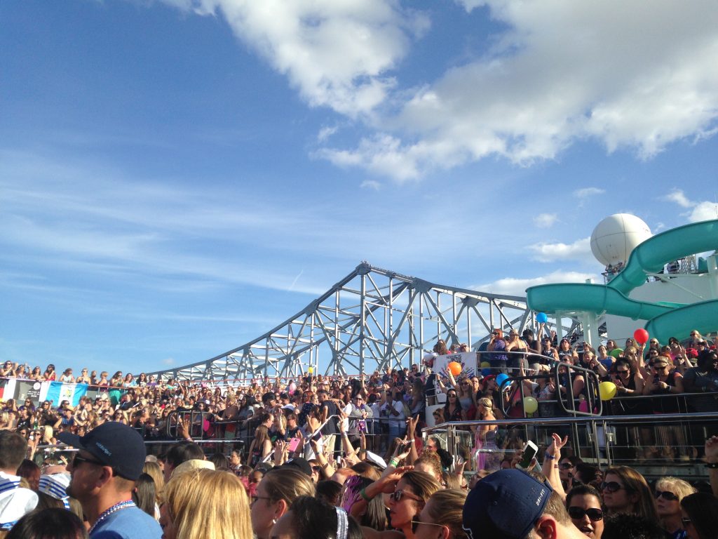 Ready for Donnie's pledge as we sail away.